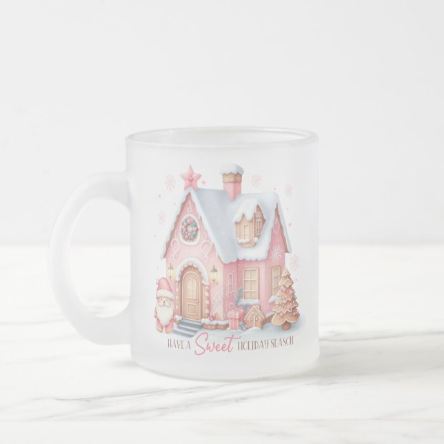 Café Vidro Jateado Papais noeis Estão Vindo A Caneca De Natal (Esquerda)