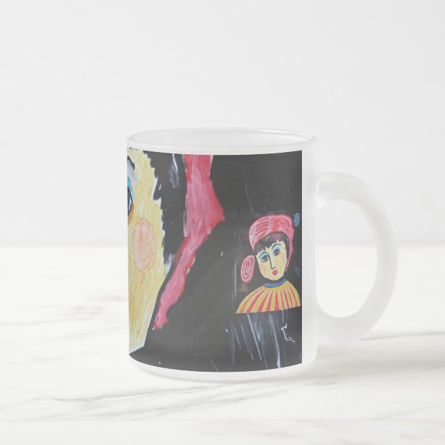 Café Vidro Jateado Senhora vermelha Caneca do clube do chapéu de (Direita)