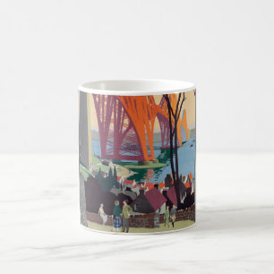 Café Vintage Forth Bridge Scotland Caneca de viagem Fer