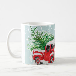 Café Vintage Red Caminhão, caneca de natal