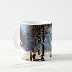 Café Vintage Winter Scene. Caneca de presente de Natal