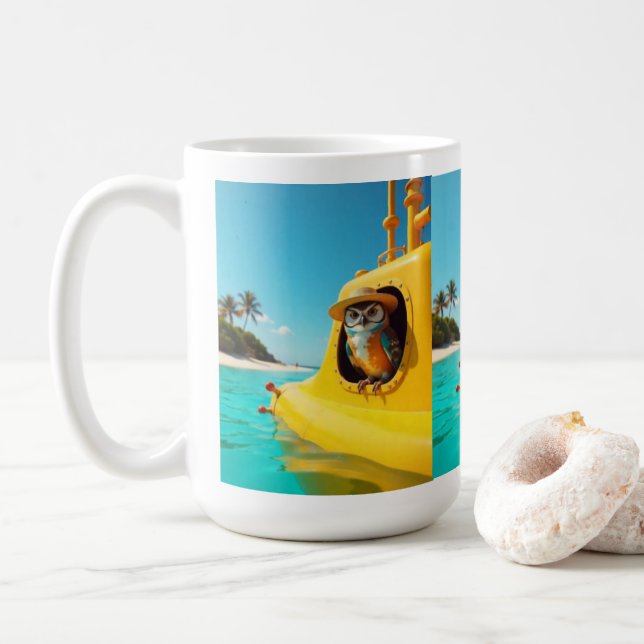 Café vivemos todos numa caneca de diversão de submarino (Com Donut)
