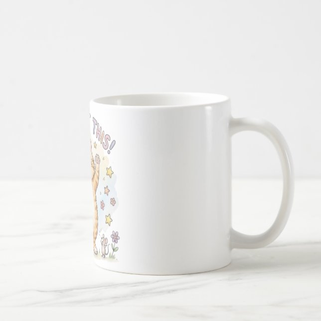 Café Você Consegue! Caneca de Citação Motivacional  (Direita)