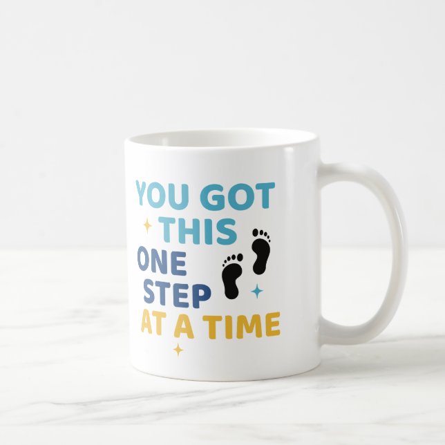 Café Você Consegue. Um Passo de Cada Vez - Caneca (Direita)