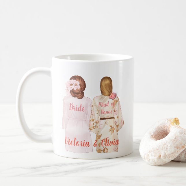 Café Você será minha caneca da madrinha de casamento (Com Donut)
