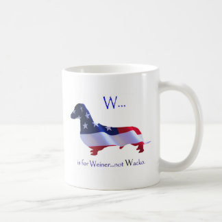 Café W é para a caneca de Weiner