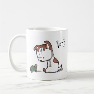 Café Woof? Meow! Caneca do gatinho & do filhote de