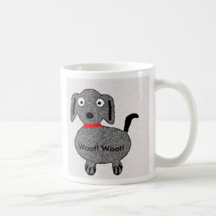 Café Woot! Woot! Caneca do filhote de cachorro