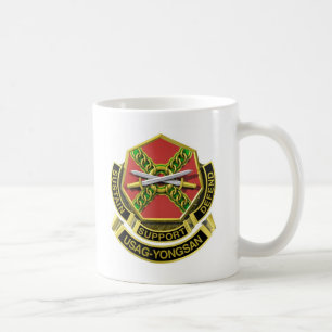 Café Yongsan e de logotipo de IMCOM caneca