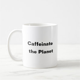 Cafeinate a caneca de café Planeta