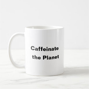 Cafeinate a caneca de café Planeta