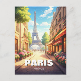 Cafés da Torre Eiffel de Paris Cartão Postal