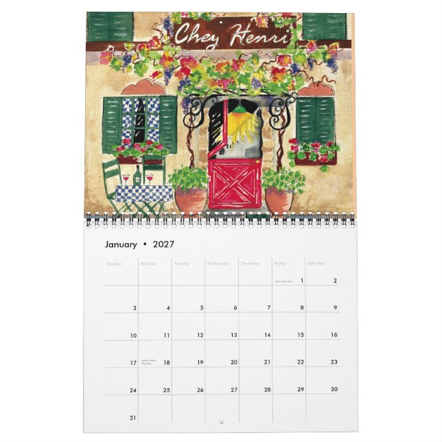 Cafés franceses, calendário 2013 (Jan 2027)