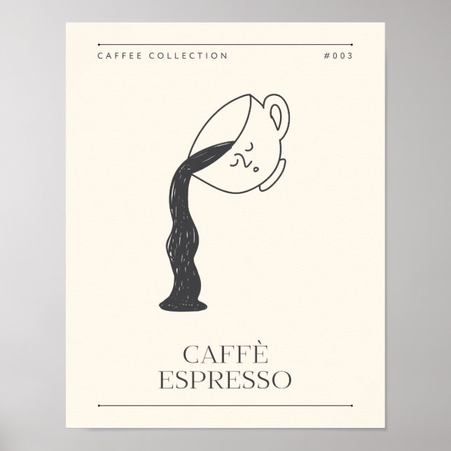 Caffe Espresso Impressão Kitchen Poster (Frente)
