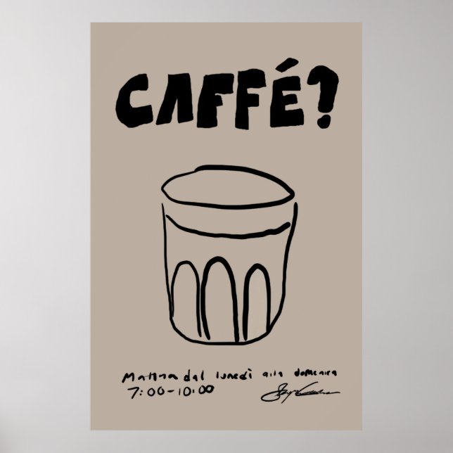 Caffe Poster (Frente)