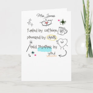 Caffeine Chaos Cartões de agradecimentos SENCO SEN