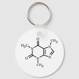 Caffeine Molecule chaveiro