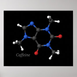 Caffeine Molecule Poster