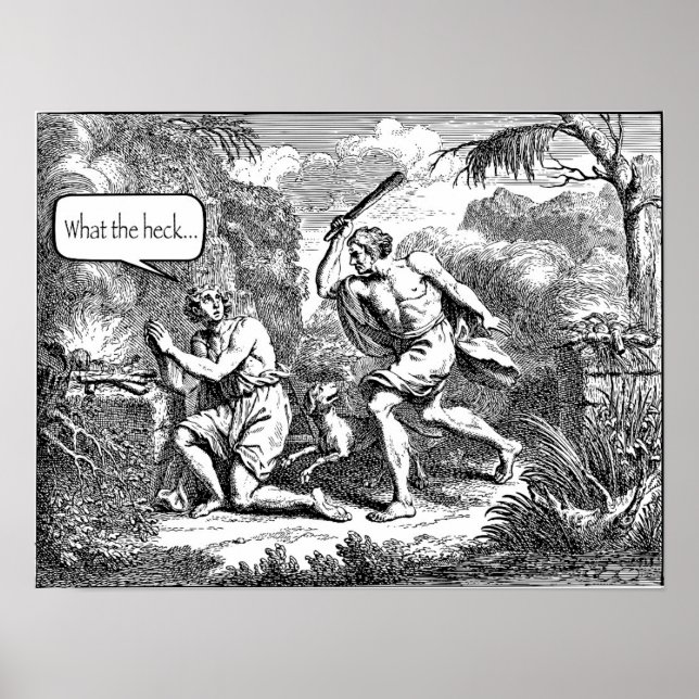 Cain & Abel Funny Poster (Frente)