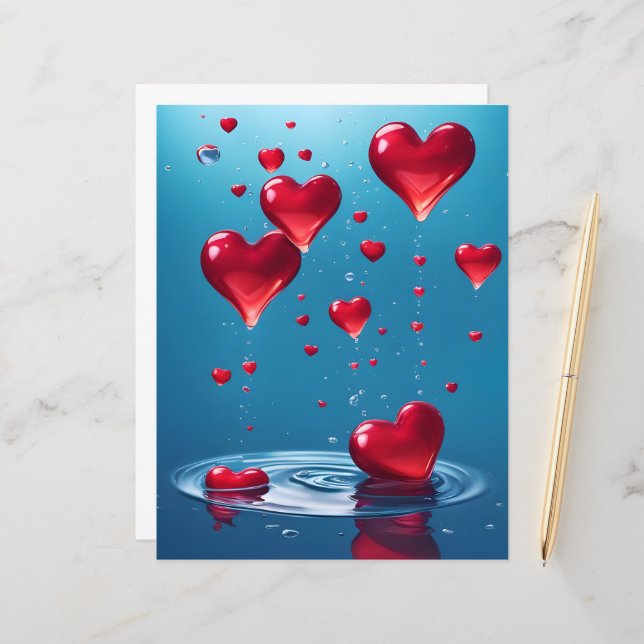 caindo corações brilhantes do Amor (Frente/Verso In Situ)