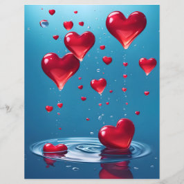 caindo corações brilhantes do Amor