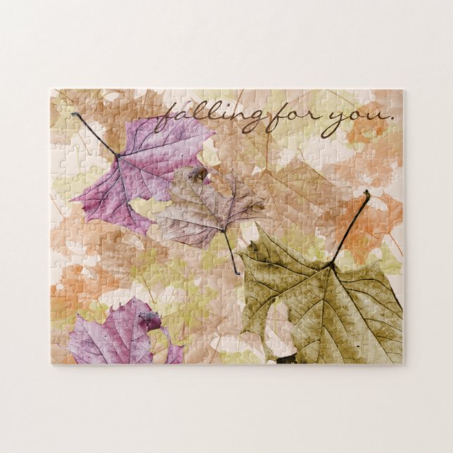 "caindo para você" QUEBRA-CABEÇA do outono (Horizontal)