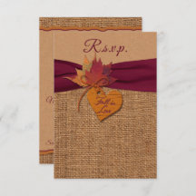 Cair no Love Burlap, deixa RSVP de Casamento