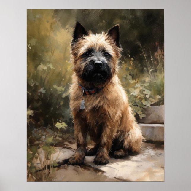 Cairn Terrier Dog Art Impressão (Frente)