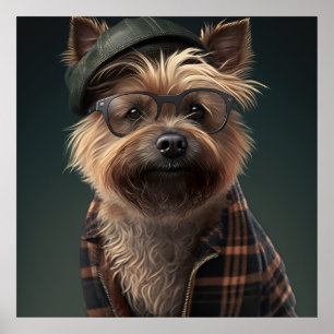 Cairn Terrier Hipster Poster