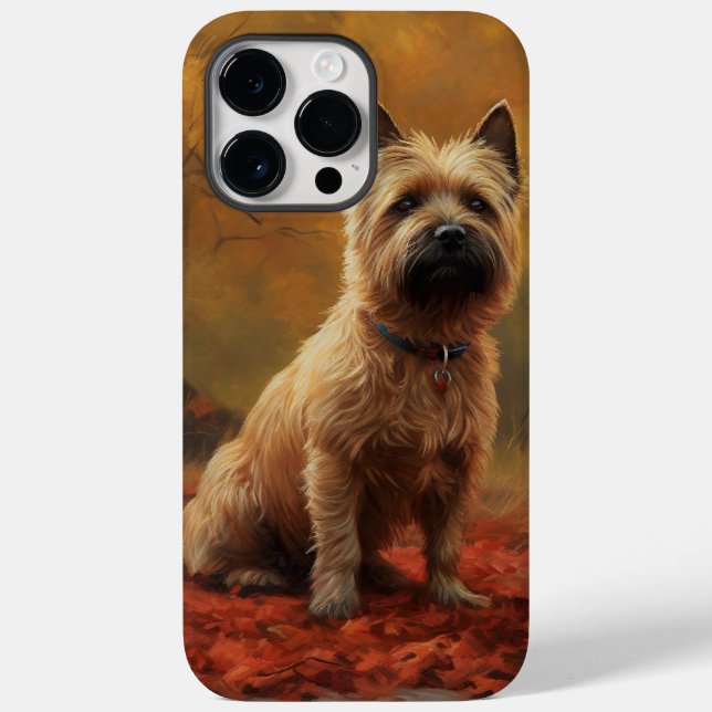 Cairn Terrier nas Folhas de Outono Caem Inspiração (Verso)