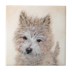 Cairn Terrier Puppy Painting - Arte Original De C