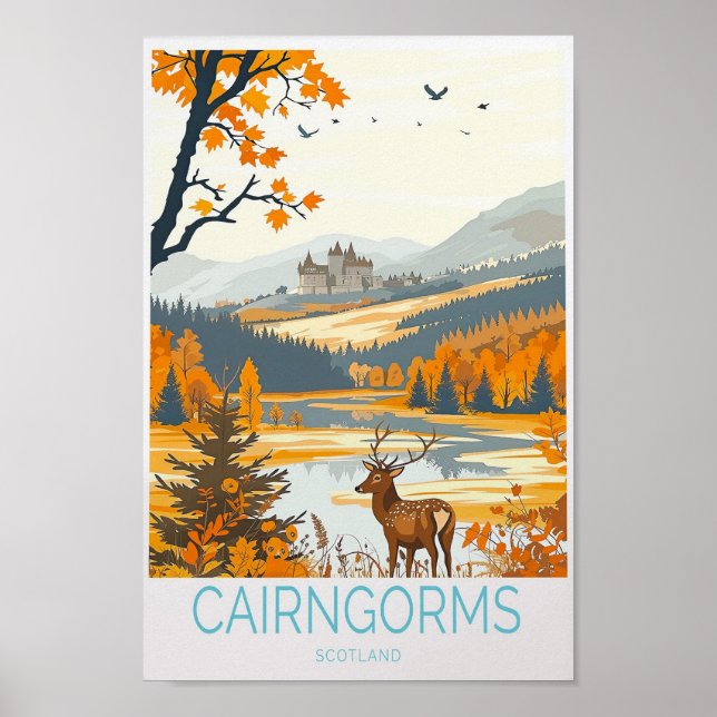 Cairngorms Poster de viagens - Scotland Viagem Wal (Frente)