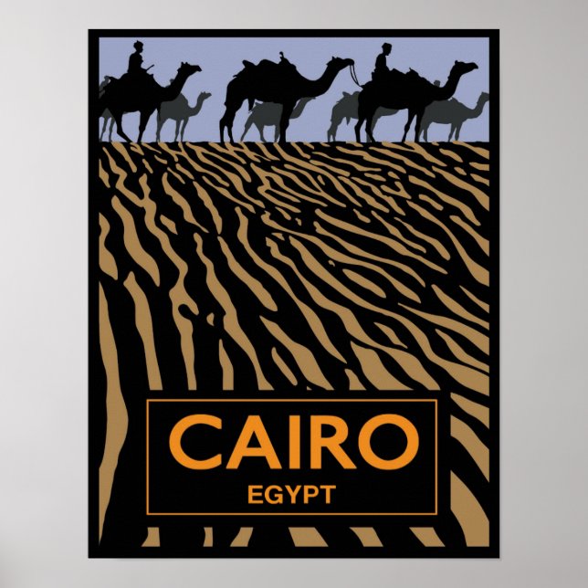 Cairo, poster de viagens do Egito (Frente)