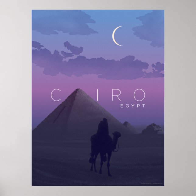 Cairo Sunset Travel Poster (Frente)