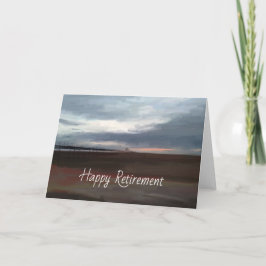 Cais de praia cartão de aposentadoria