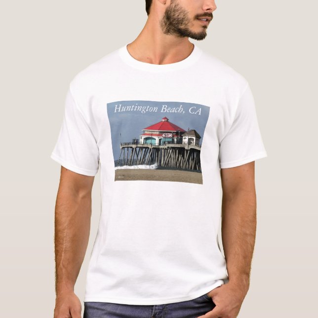 Cais de praia de Huntington - Camisa do jantar (Frente)