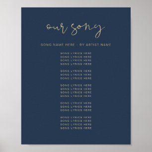 CAITLIN Marinho Moderno Música de Casamento Poster