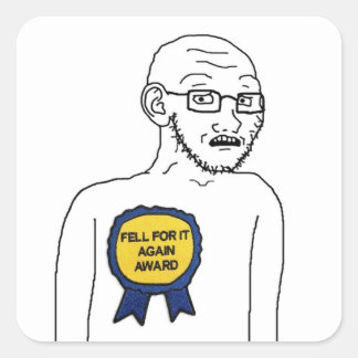 Caiu de novo nos adesivos Wojak