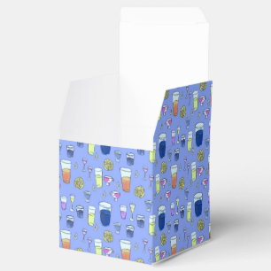 Caixa azul do favor das bebidas misturadas