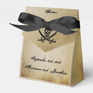 Caixa da barraca do favor do casamento do pirata