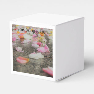 caixa de adoração de pétala de confetti rosa