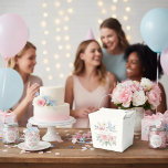 Caixa de Agradecimento com Rosas Rosadas<br><div class="desc">Adicione um toque de elegância romântica à sua celebração com esta caixa de lembrança de agradecimento lindamente desenhada, apresentando ilustrações suaves em aquarela de rosas cor-de-rosa, flores brancas delicadas e encantadoras flores silvestres azuis. A arte floral suave cria um visual sonhador e atemporal - perfeito para casamentos, chá de noiva,...</div>