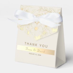 Caixa de Agradecimento de Casamento com Floral Dou
