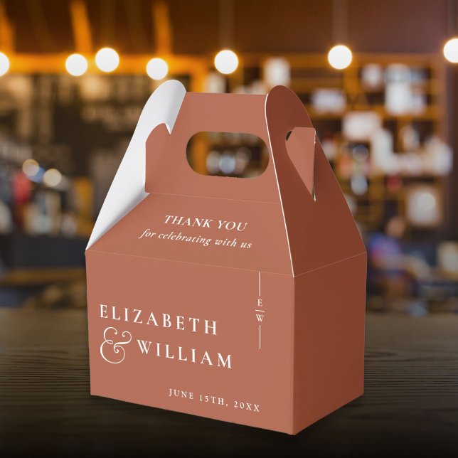 Caixa de Agradecimento de Casamento com Monograma  (Criador carregado)