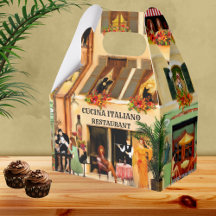 Caixa de Agradecimento Romântica Italiana