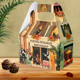 Caixa de Agradecimento Romântico Italiano