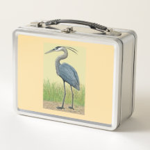 Caixa de Almoço de Metal Heron Azul-excelente