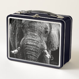 Caixa de almoço do elefante - Presente Safari