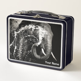 Caixa de almoço do elefante - Tin personalizado
