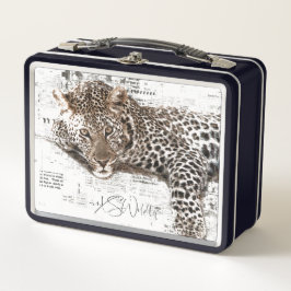Caixa de almoço do Leopardo de LAZY dupla